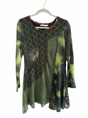 Adore Gobblin Fairy Grunge Asymmetrical Knit Dress Size Large Festival E-Girl